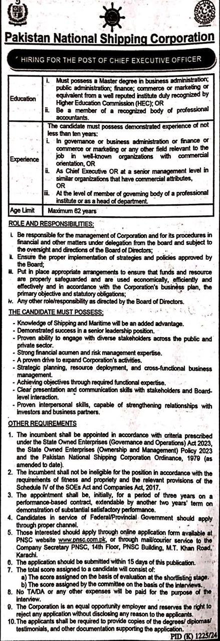 Chief Executive Officer 